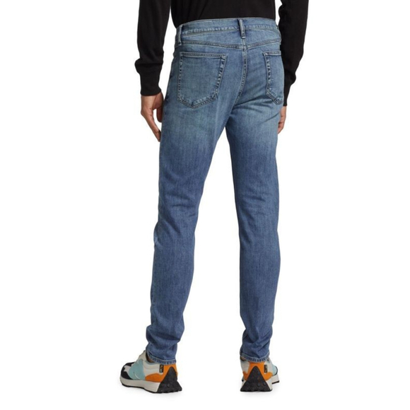 Rag & Bone Jeans Mens 30x32 Blue Denim Straight Fit 1 Skinny Button Fly 5 Pocket - Picture 2 of 13